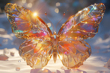 水晶的蝴蝶图片