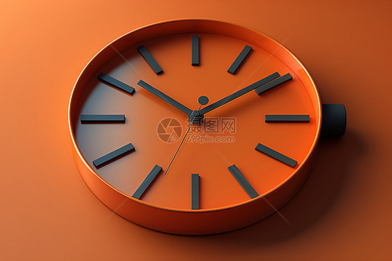 橙色时钟图片