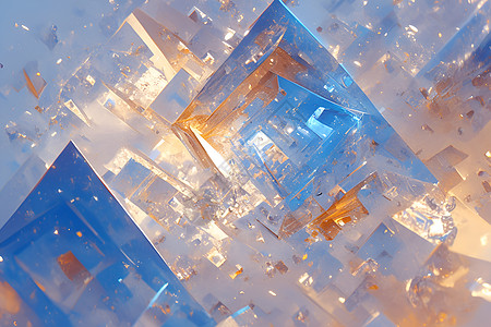 水晶立体抽象背景图片
