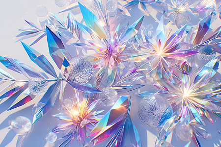 水晶立方的艺术构图图片