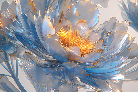 逼真的玻璃花卉高清图片