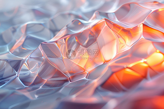 玻璃质感几何图案图片