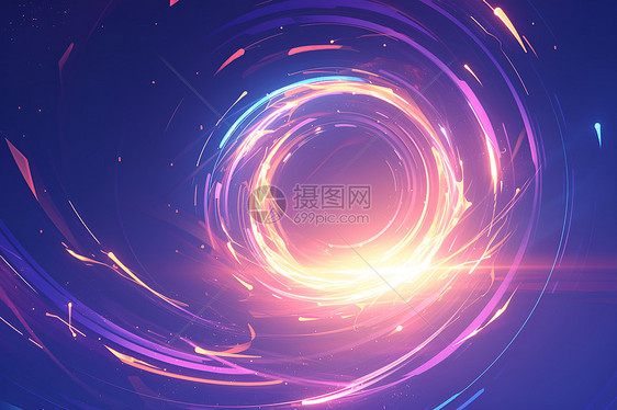 紫色旋转漩涡的光线图片