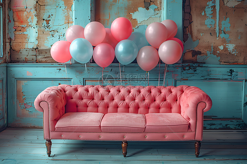 可爱的粉红沙发图片