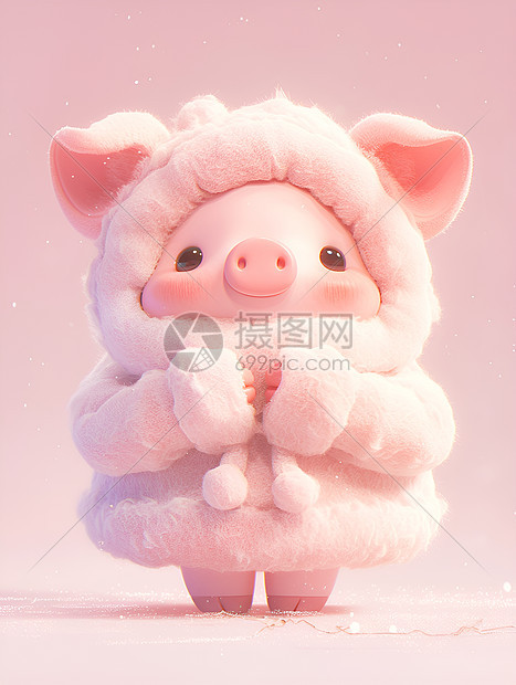 粉色小猪图片