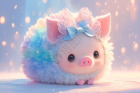 童话小猪粉嫩小猪高清图片