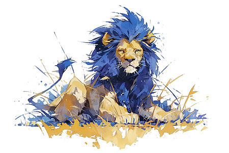 狮子插画图片