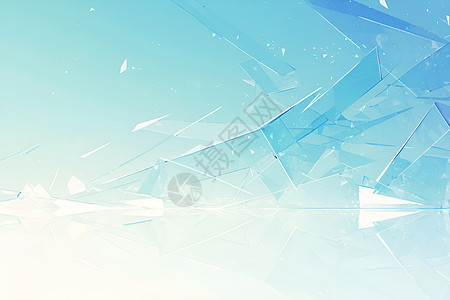 几何玻璃设计的蓝白壁纸背景图片