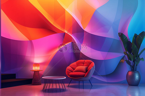 色彩斑斓的梦幻房间图片