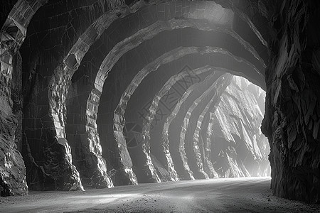 昏暗的隧道图片
