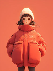 白雪红衣女孩图片