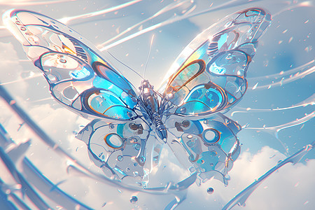 水晶翅彩蝶图片