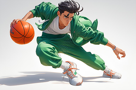 男子打篮球图片