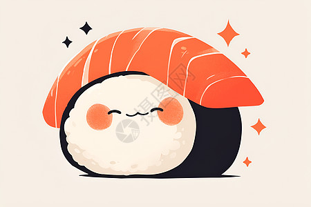 可爱的寿司背景图片