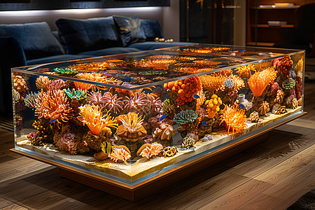 珊瑚礁艺术咖啡桌图片
