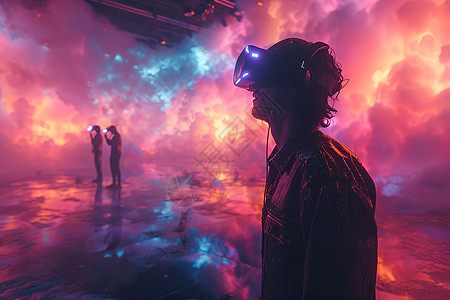 VR眼镜VR虚拟音乐演出设计图片