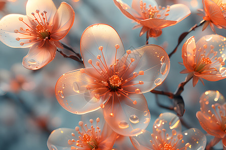 玻璃花朵的现代化魅力图片