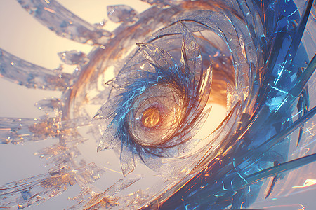 抽象玻璃漩涡图片