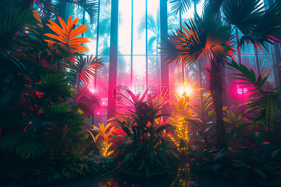 荧光热带森林图片