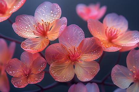 花朵上的水滴图片