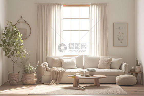 温馨宁静的客厅图片
