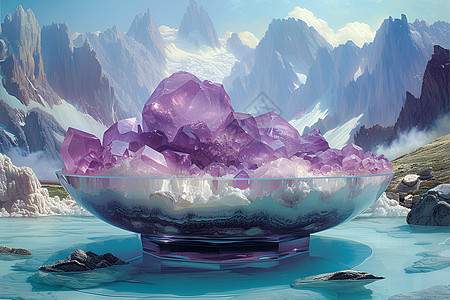 碗里的紫水晶图片