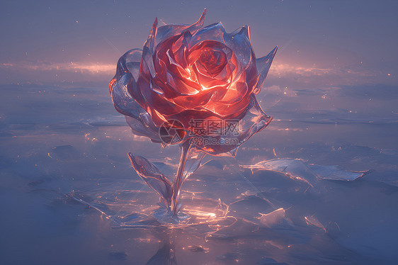 冰雪玫瑰图片