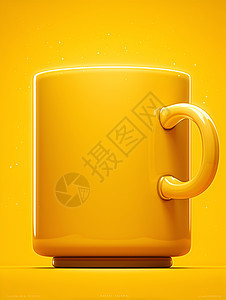 黄色咖啡杯图片