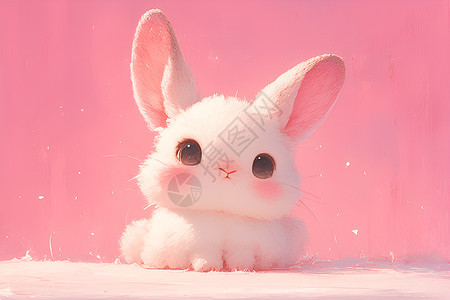 粉色小兔子之美图片