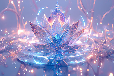 奇幻玻璃花朵图片