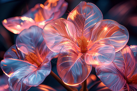 闪亮的玻璃植物图片