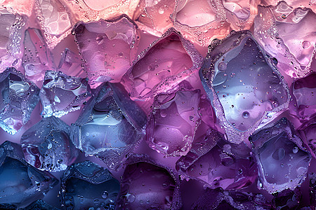 光影交错的紫色玻璃花瓣图片