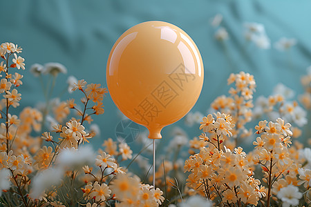 悬浮的气球背景图片