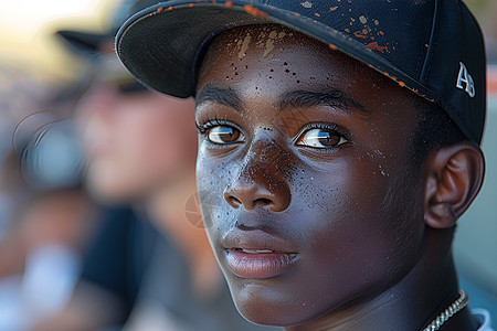 棒球训练中的黑人男孩图片