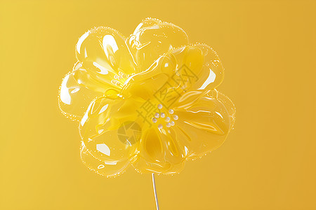 黄色透明的花儿图片