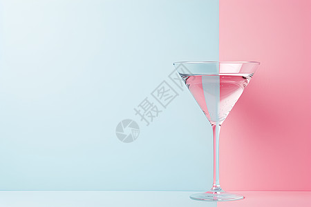 粉蓝色的酒杯图片