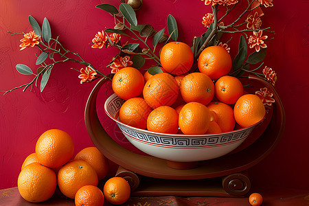 丰收的柑橘图片
