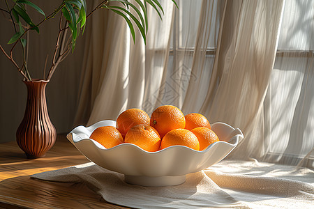 营养丰富的柑橘背景图片