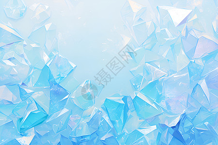 水晶立方体风格的蓝色手机壁纸图片