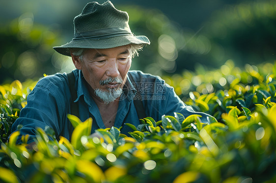 阳光下的采摘者图片