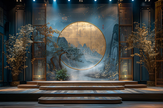 中式舞台图片