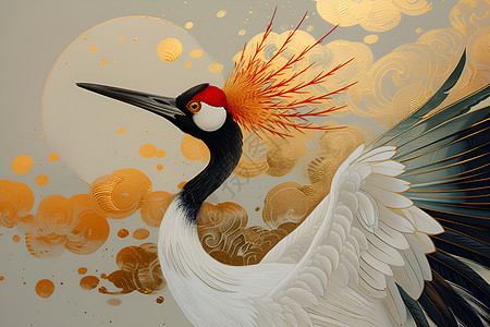 红冠鹤之美图片