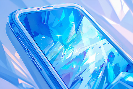 蓝色水晶手机壁纸图片