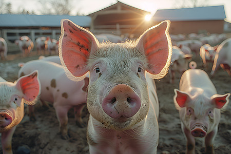 繁忙猪农场图片