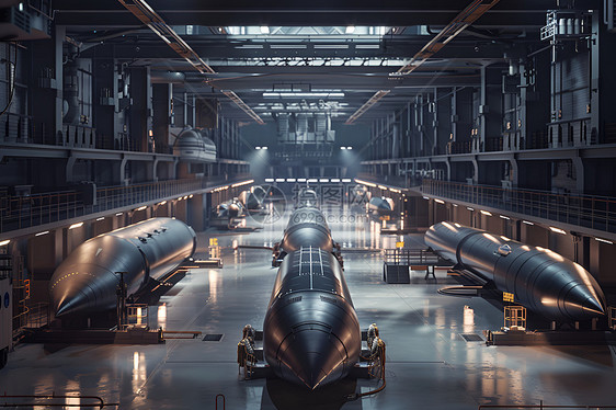 神秘浩渺潜艇制造工厂图片