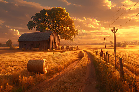 黎明的农场图片