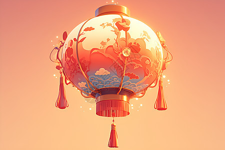 中国灯笼飘动图片