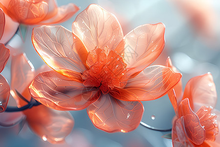 水滴闪烁的花卉之美图片