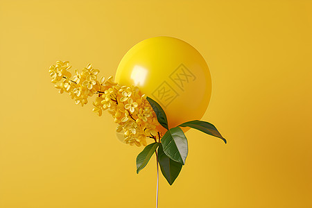 金色气球花图片