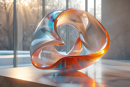 抽象玻璃艺术品图片